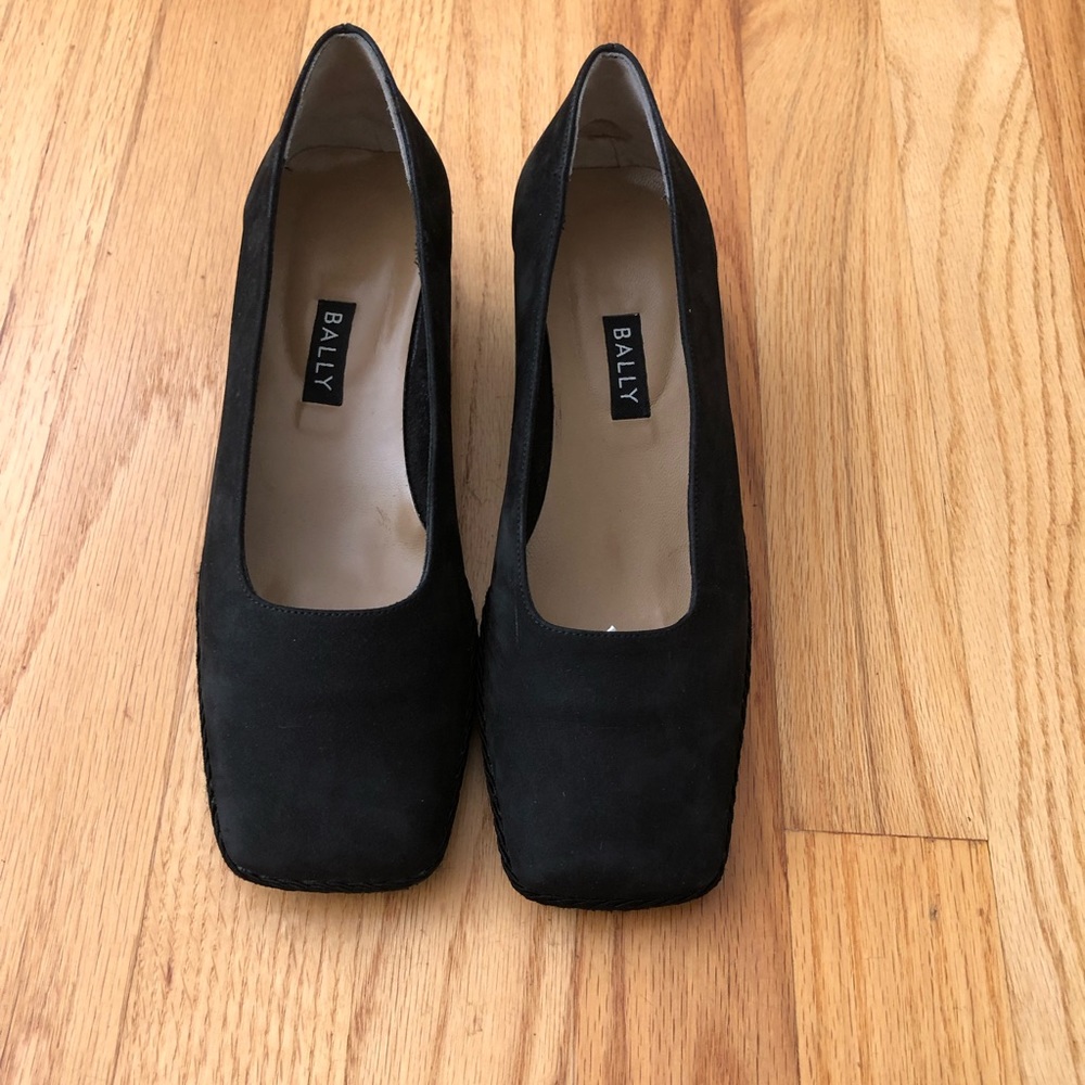 Vintage Bally black suede Italian shoes size 5